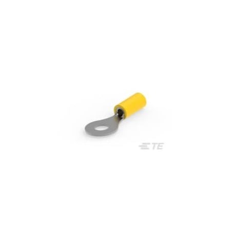 Te Connectivity Ring Terminal, M5 Stud Size, 12 AWG, Nylon Insulated, Yellow 134019-1